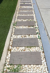 Fototapeta premium Stone pathway in park.