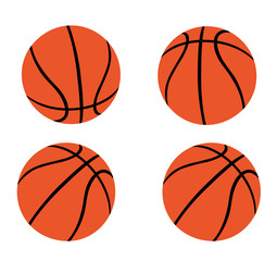 Set of Orange Basketballs