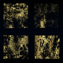 Different gold banners vector