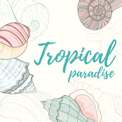 Summer paradise holiday marine card