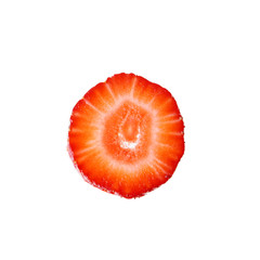 Fresh strawberries on a white background