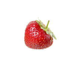 Fresh strawberries on a white background
