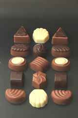 Different sorts of chocolates