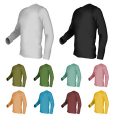 Long sleeve blank t-shirt template