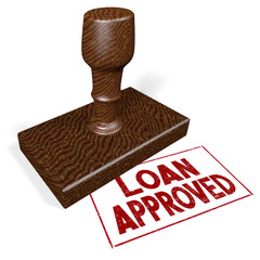 3D rubber stamp - loan approved
