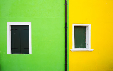 Obraz na płótnie Canvas Colourful building wall.