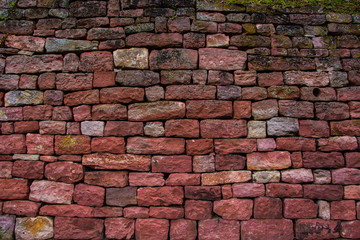 Detail Sandsteinmauer Burg Wertheim