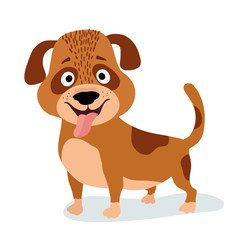Obraz na płótnie Canvas cartoon dog standing. vector illustration