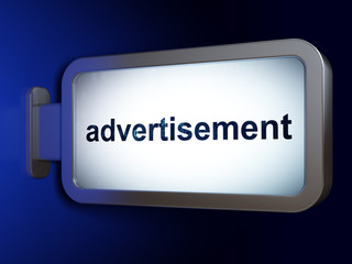 Marketing concept: Advertisement on billboard background
