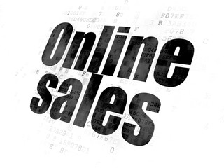 Advertising concept: Online Sales on Digital background