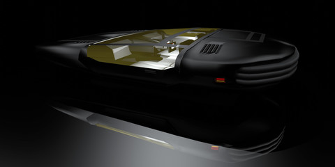 3D rendering futuristic vehicle