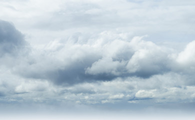 Grey overcast clouds after rain illustration