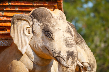 Fototapeta na wymiar Wat Sorasak Temple at Sukhothai Historical Park, a UNESCO World Heritage Site in Thailand