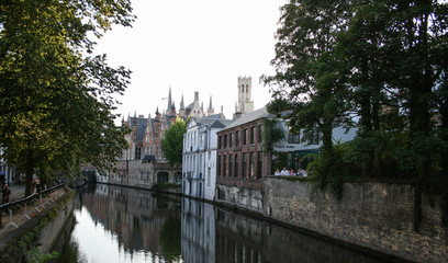 Fototapeta na wymiar Bruges with the famous Belfry in the background 