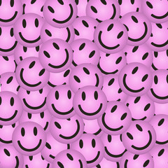 Smile face pattern with colourful smileys for textiles background. Smiles icon background. design vector