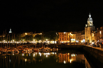 Le Havre, france in the night