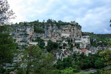Fototapeta na wymiar Town and castle of Rocamadour (France)