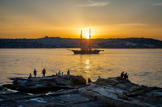 Sunset - Tall ship