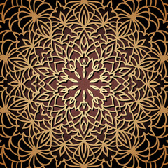 Hand drawn oriental ornamental ethnic lace background