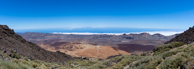 Panorama depuis la Montaña blanca, Teide, Tenerife