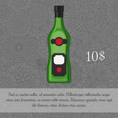 Alcoholic beverage Vermouth card template