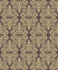 Classic seamless vector golden pattern. Traditional orient ornament. Classic vintage background
