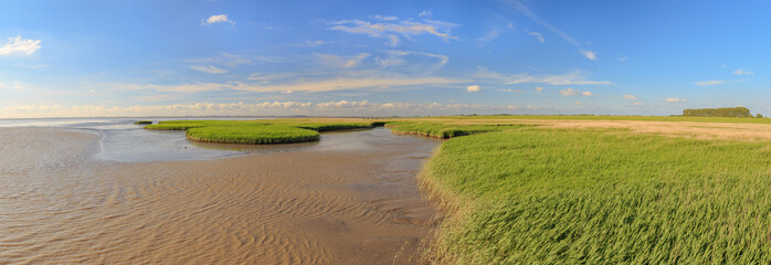Panorama Wattenmeer am Dollart