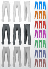 Sport sweatpants set. Isolated background