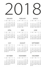 Calendar 2018 - illustration