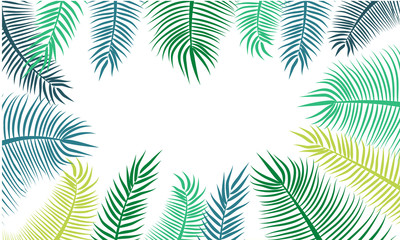 Fototapeta na wymiar Time of summer vacation. Vector illustration of summer vacation background with palm trees.