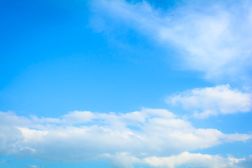 Naklejka na ściany i meble blue sky white cloud on air