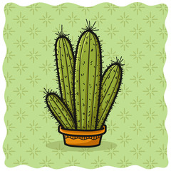 Vektor Kaktus Comic