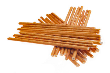 bread sticks isolated on white background