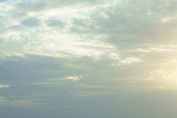 Cloudy sky with sunlight