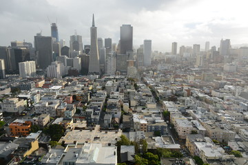 View of San Francisco from Coit Tower, California