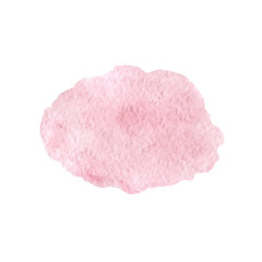 Hand drawn watercolor pink texture isolated on the white background. Vector.