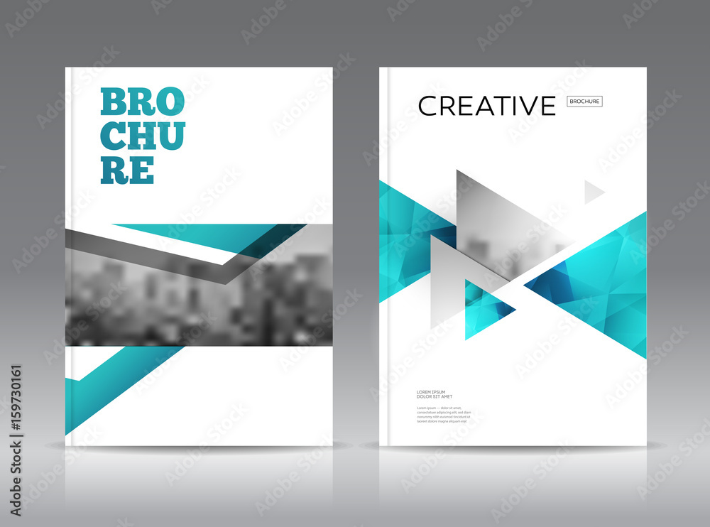 Wall mural magazine cover layout design template vector set