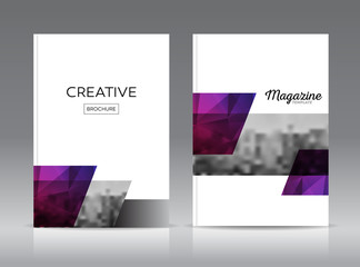 Magazine cover layout design template vector set