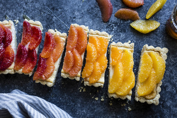 Citrus fruit and ricotta tart