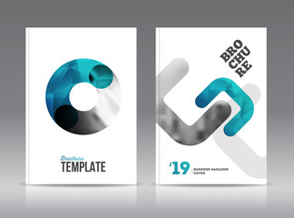 Magazine cover layout design template vector set