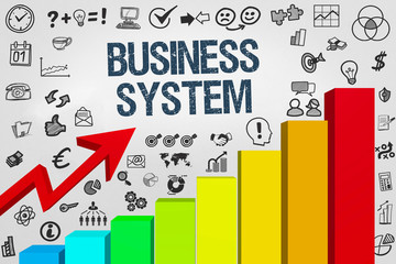 Business System / Diagramm mit Symbole