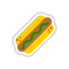 Hot dog sticker