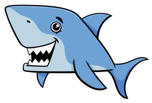 shark fish cartoon character