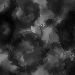 Black and white watercolor texture background. Delightful abstract black and white watercolor texture pattern. Expressive messy vector illustration.