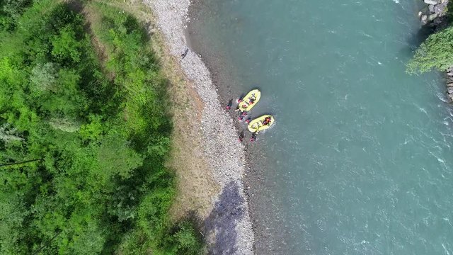 Aerial 4K - Rafting