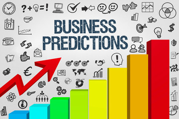 Business Predictions / Diagramm mit Symbole
