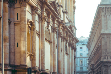 Fototapeta premium Traditional antique city building in Milan