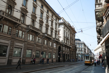 Fototapeta na wymiar Street in Milan