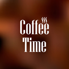 Great logo with the inscription of coffee time