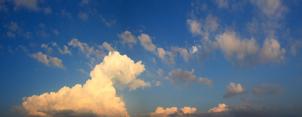 panoramic sky with beautiful in evening time beautiful background